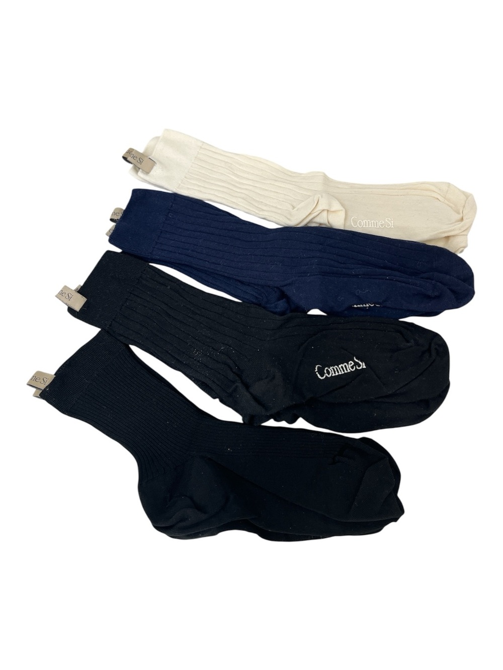 Comme Si The Iyves Egyptian Cotton Socks Bundle of 4 Assorted Pairs Preowned